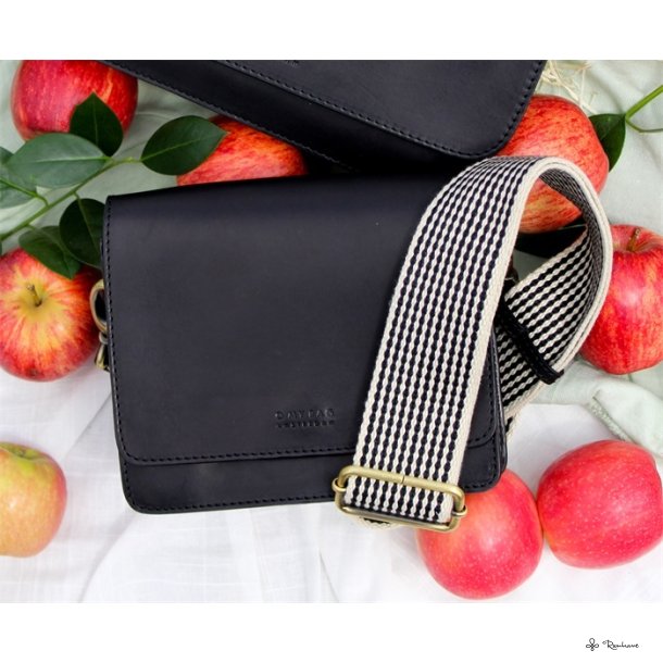 Vegansk taske æblelæder - Sort mini Audrey- se her